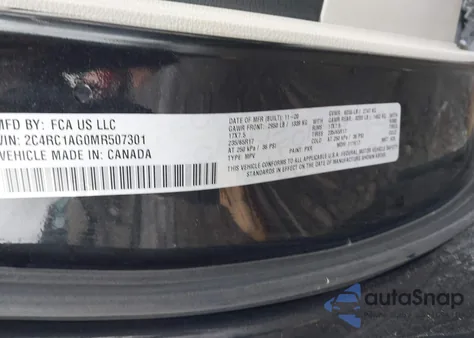 2021 Chrysler Voyager L from USA, damaged, VIN 2C4RC1AG0MR507301